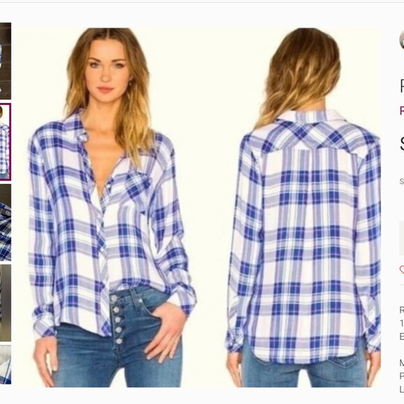 RAILS Women’s Plaid Shirt - Size S - Picture 3 of 8